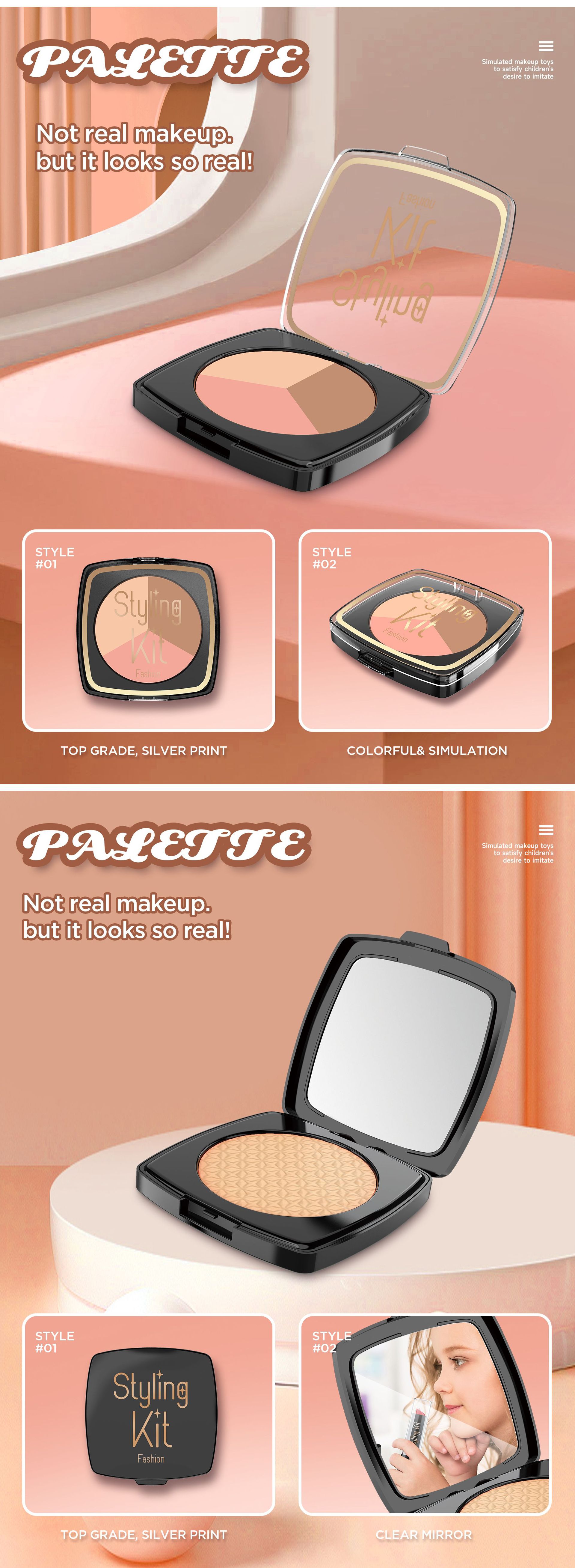 严选跨境新品儿童过家家仿真化妆玩具女孩彩妆套装不可涂抹亚马逊详情49