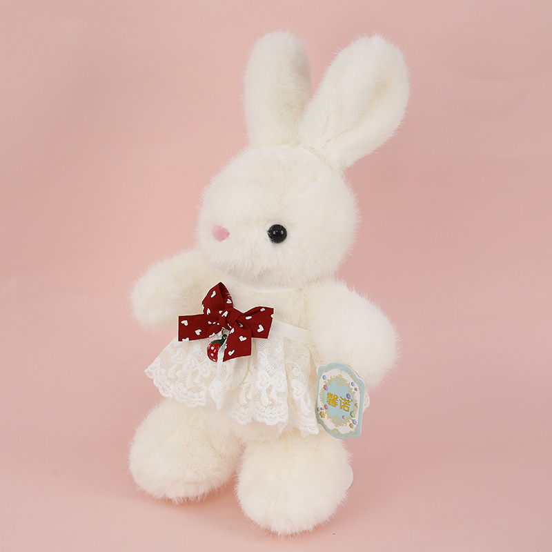 Cute and adorable little rabbit plush toy, sweet and ear-hanging rabbit, fresh and cute birthday gift, rabbit figurine pic 14