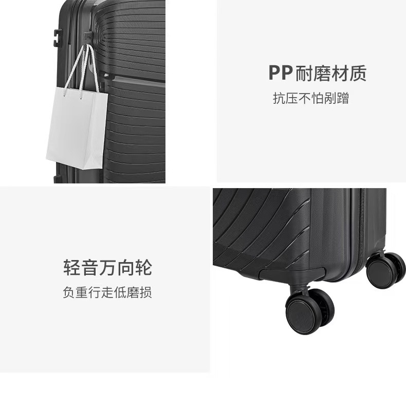 Custom PP drawrod box tres piezas conjunto de maletas de exportación de comercio exterior transfronterizo venta caliente caja de viaje de rueda universal fábrica al por mayor pic 8