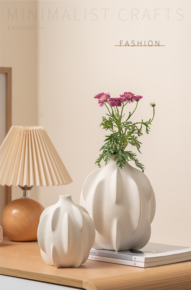 Cross-border wholesale and shipping of 2026 new ceramic vases, home hydroponic flower arrangements, tabletop and living room modern decorations pic 2
