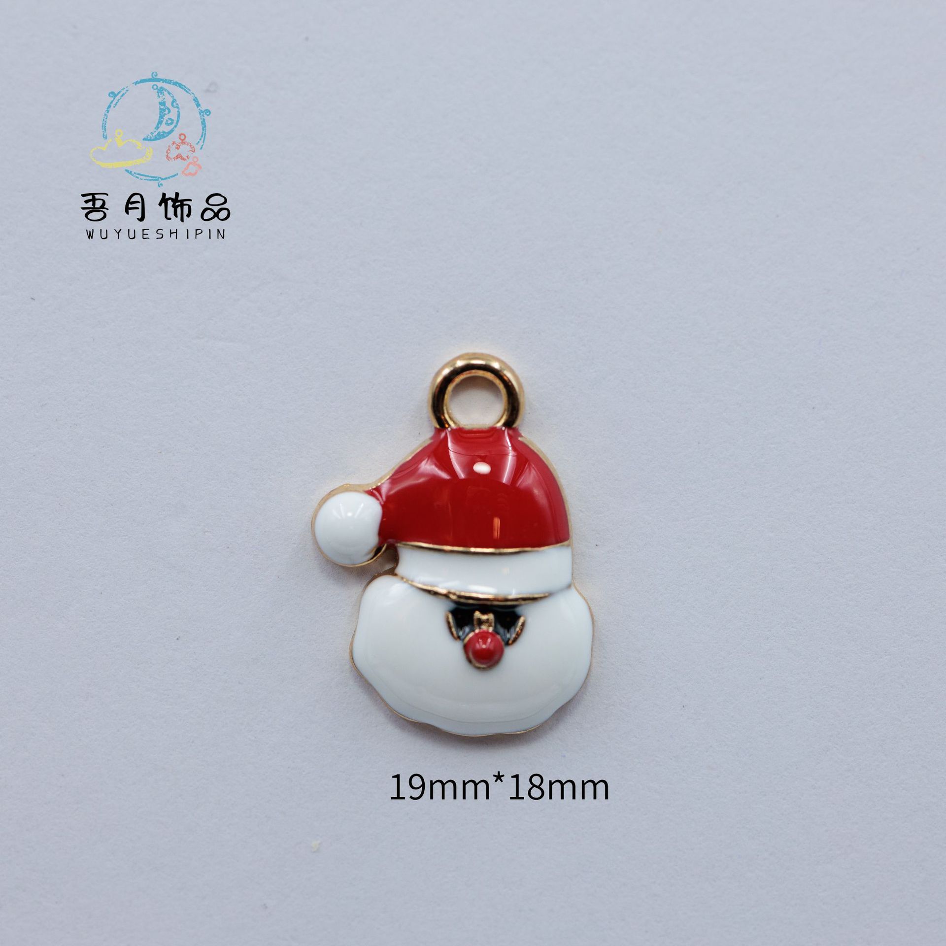 大量圣诞系列合金滴油配件挂件吊坠DIY跨境麋鹿雪花胸针别针装饰详情23