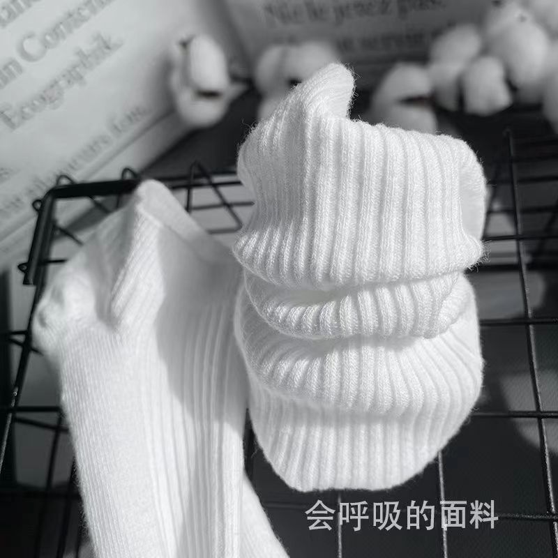 诸暨袜业袜子批发春夏防臭吸汗女小白袜简约百搭高颜值短袜船袜男详情6