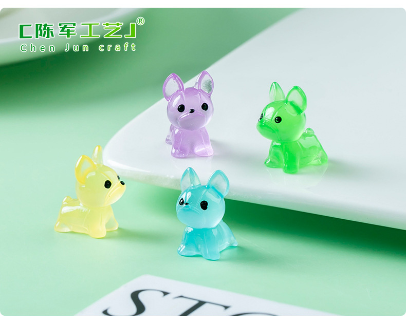 Creative and cute luminous puppy Mengli diy decorative blind bag accessories Micro-landscape desktop car small ornaments pic 42