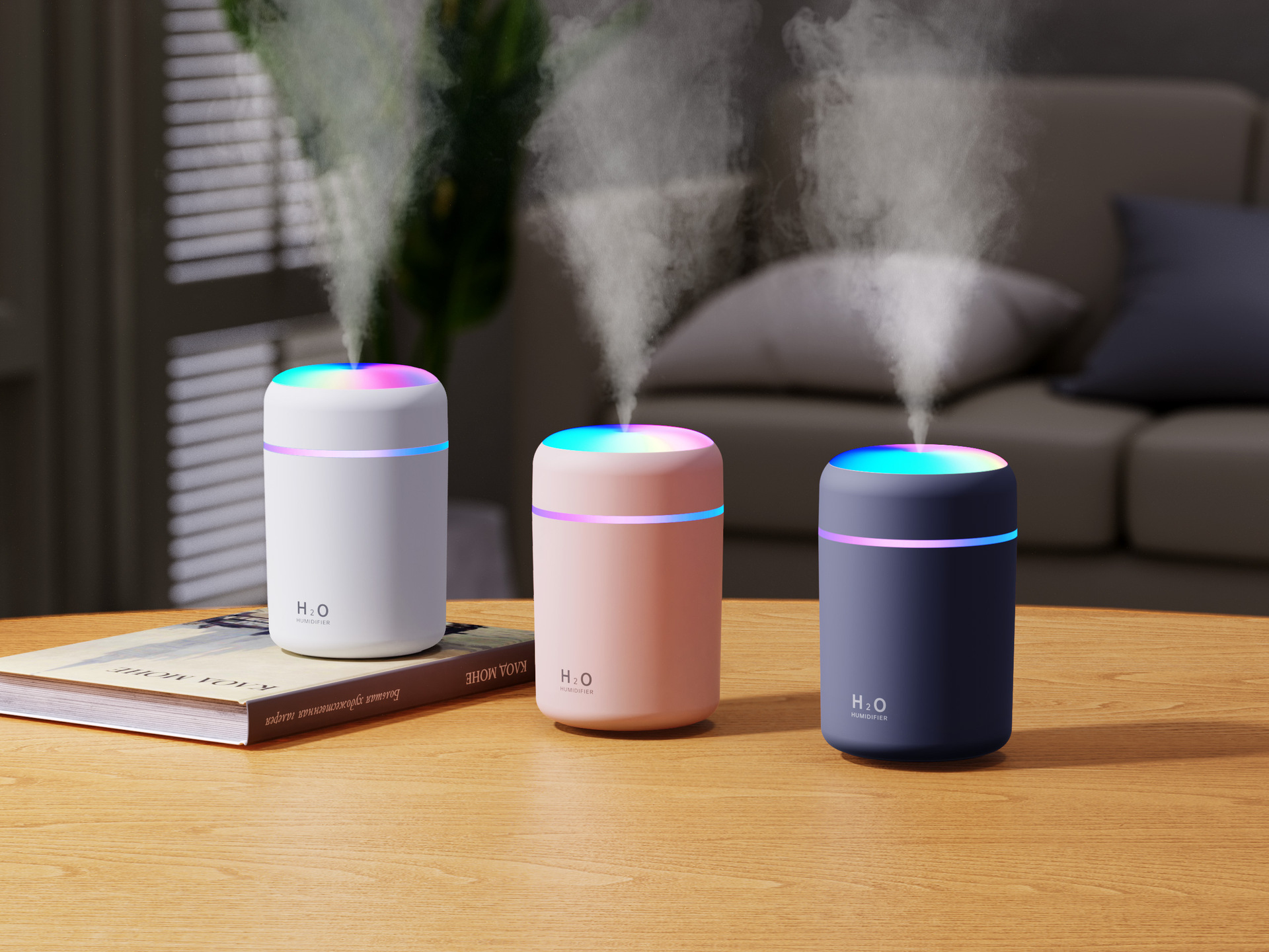 跨境炫彩加湿器迷你桌面静音家用香薰机车载喷雾器空气净化器礼品详情7
