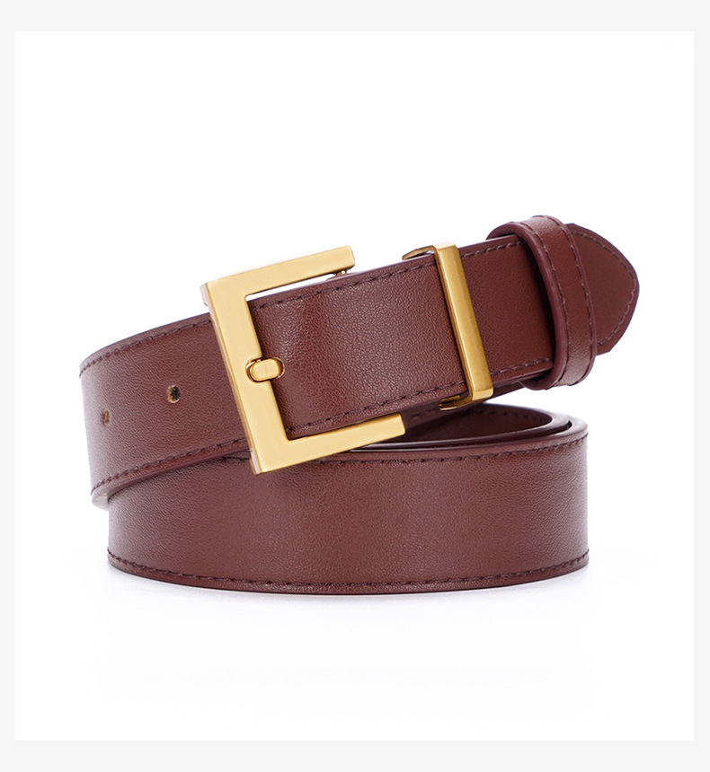 女士真皮皮带女简约百搭配牛仔裤宽腰带女通勤配休闲裤带男女通用详情9