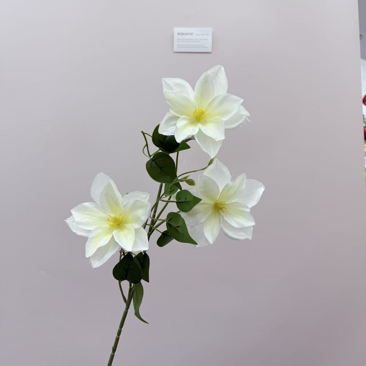 3头仿真铁线莲玉兰仿真花婚庆婚礼软装家居装饰婚礼插花跨境详情8