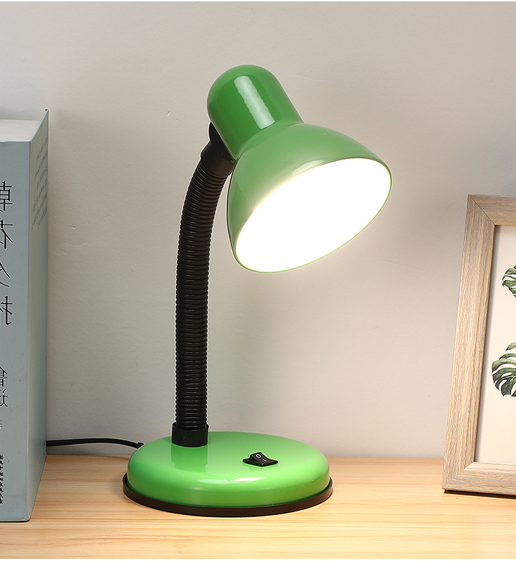 led replaceable bulb eye-protecting reading desk lamp, plug-in student dormitory desk study, old-fashioned bedside writing lamp pic 9