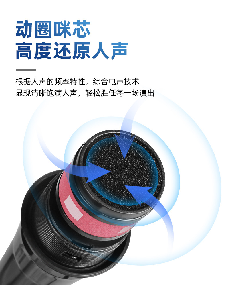 JIY wired microphone power amplifier speaker, conference home computer speaker, karaoke dynamic dynamic live streaming sound card microphone pic 7