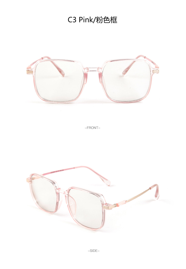 光感变色近视眼镜成品防蓝光眼镜框变色眼镜女大框高颜值显瘦素颜详情15