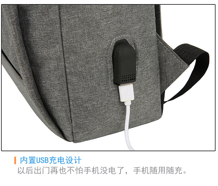 Rechargeable business backpack, multi-functional business trip and travel computer bag, foreign trade three-piece set, casual backpack, crossbody bag pic 10