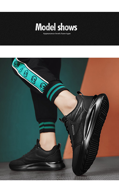 劳保男鞋秋季工地干活防滑耐磨皮面防水上班工作男士运动休闲潮鞋详情7