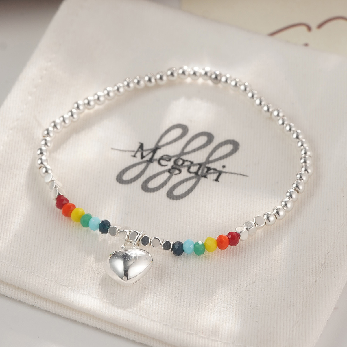 Summer dopamine heart-shaped flower beaded InS-style niche smiley face emoji simple and sweet bracelet for women pic 22