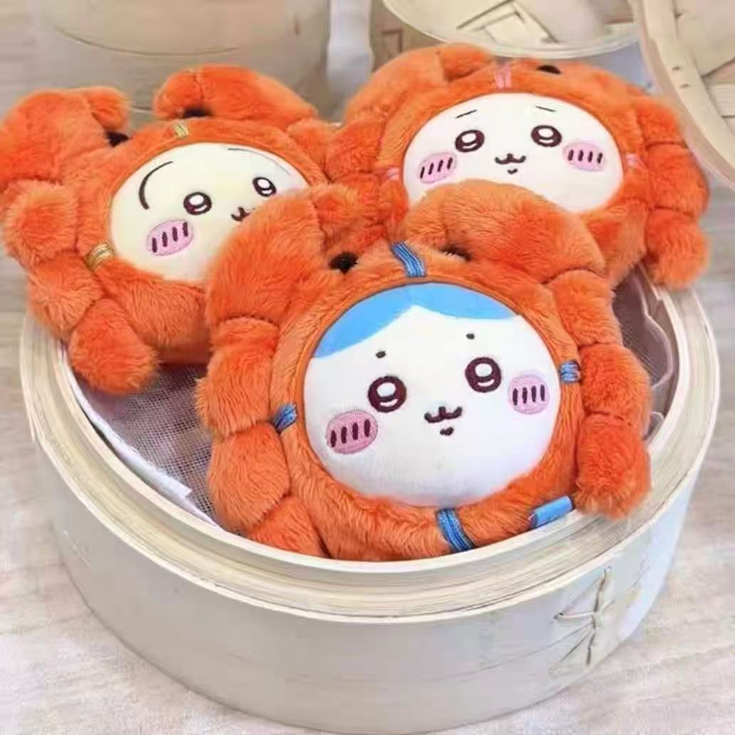 Chiikawa吉伊卡哇上海限定大闸蟹乌萨奇小八毛绒公仔挂件娃娃抱枕毛绒玩具详情7