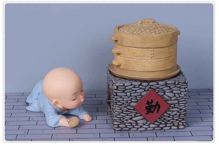 批发少林功夫小和尚摆件茶宠摆设创意禅意中式可爱客厅桌面装饰品详情26