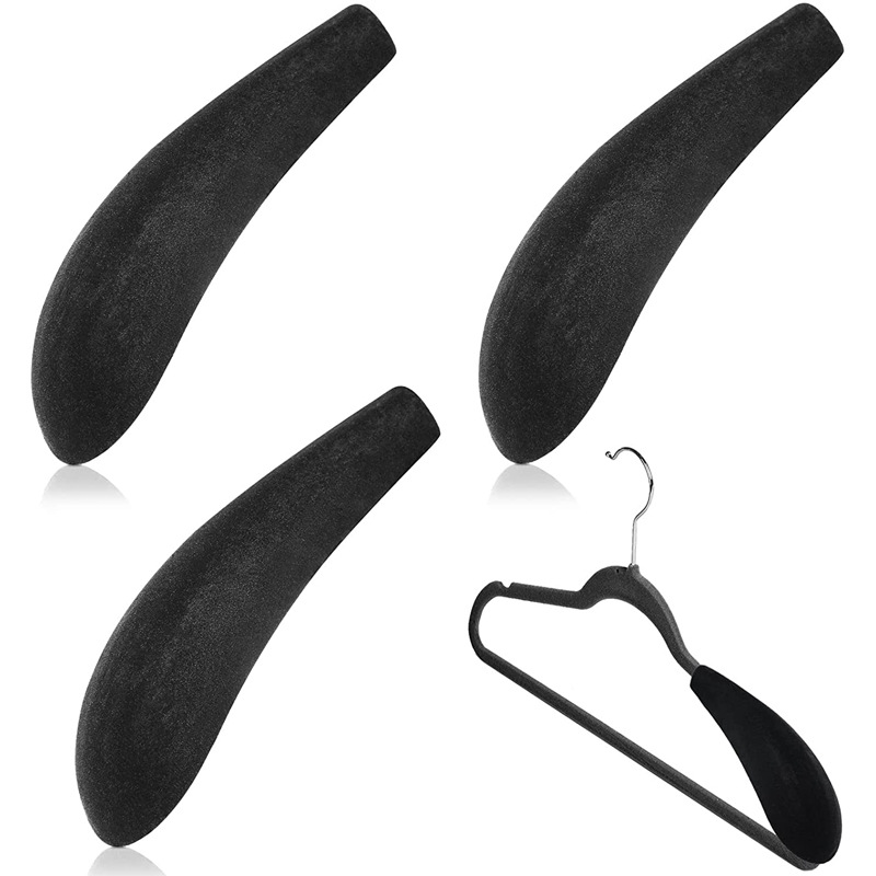 Black thickened and widened anti-slip and anti-deformation shoulder support for flocked clothes hanger, shoulder pad for shoulder shaping of clothes hanger accessories pic 23