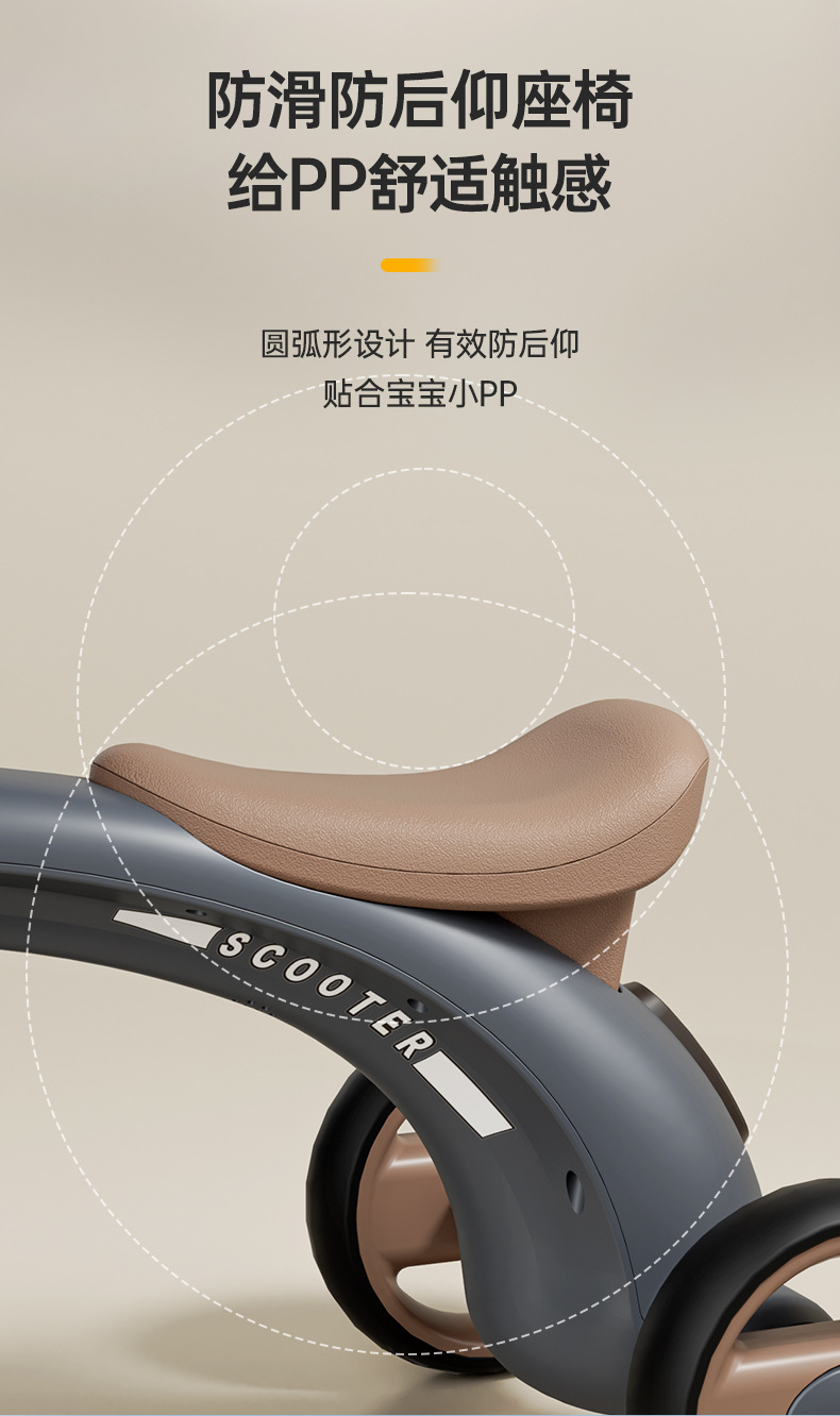 儿童脚踏三轮车简易三轮自行车男女宝宝骑行脚踏车室外滑行三轮车详情14