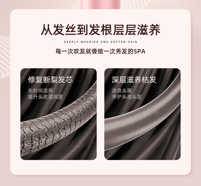 Starting from one piece, this multi-temperature adjustable high-power blue light hair dryer is specially designed for hair salons pic 9