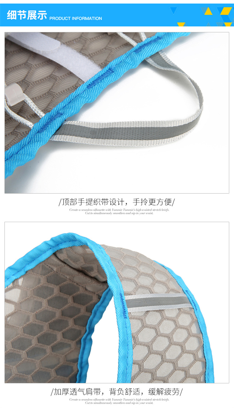 新款多功能尼龙跑步背包 安全反光运动背包水袋背包 骑行包详情36