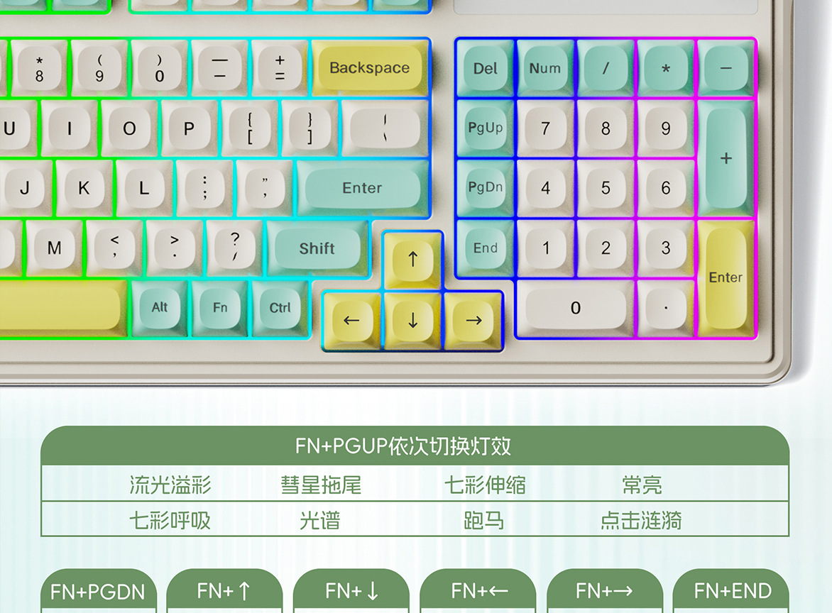 惠普K360有线键盘办公游戏家用99键便携机械手感高颜值拼色 跨境详情23