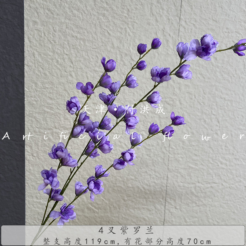 4-pronged violet, artificial rose, flying swallow, silk fabric, wedding hall, outdoor home decoration, ceiling flower wholesale bouquets pic 5