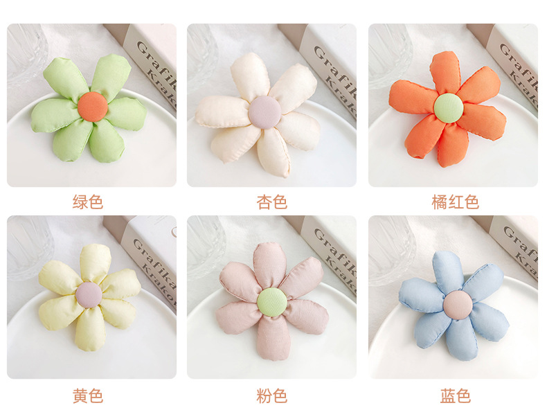 Japanese-style sweet, small and cute macaron-colored cotton-filled fabric flower hair band, ins style new hair accessory and headwear pic 5