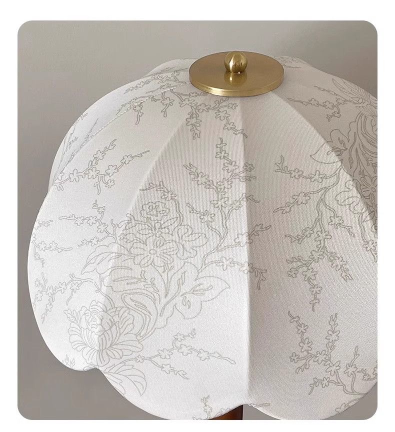 Chinese-style solid wood printed fabric table lamp, decorative table lamp for living room, bedroom and bedside, eye-protecting lamp for homestay, hotel and study pic 6