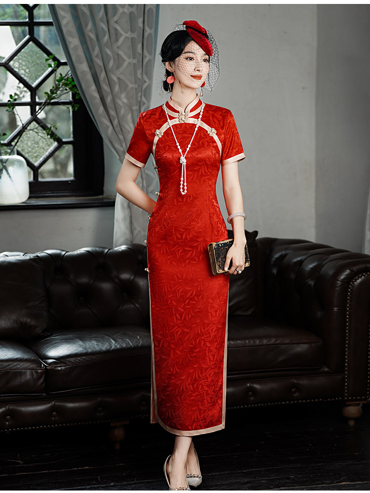 National trend cheongsam for women, Republic of China couple battle robes, Mongolian robes, slimming design sense pic 18