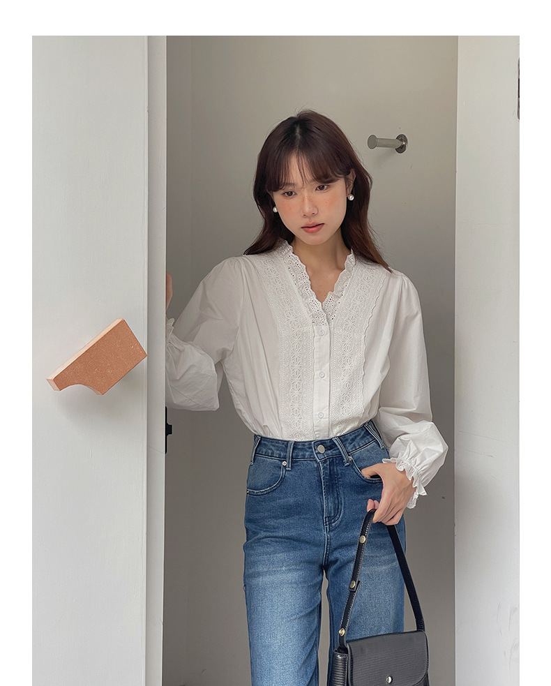 【90s Retro Horn 】 Ge Ming High-waisted slightly flared jeans for Women 2025 Spring New floor-length Pants R155H pic 37