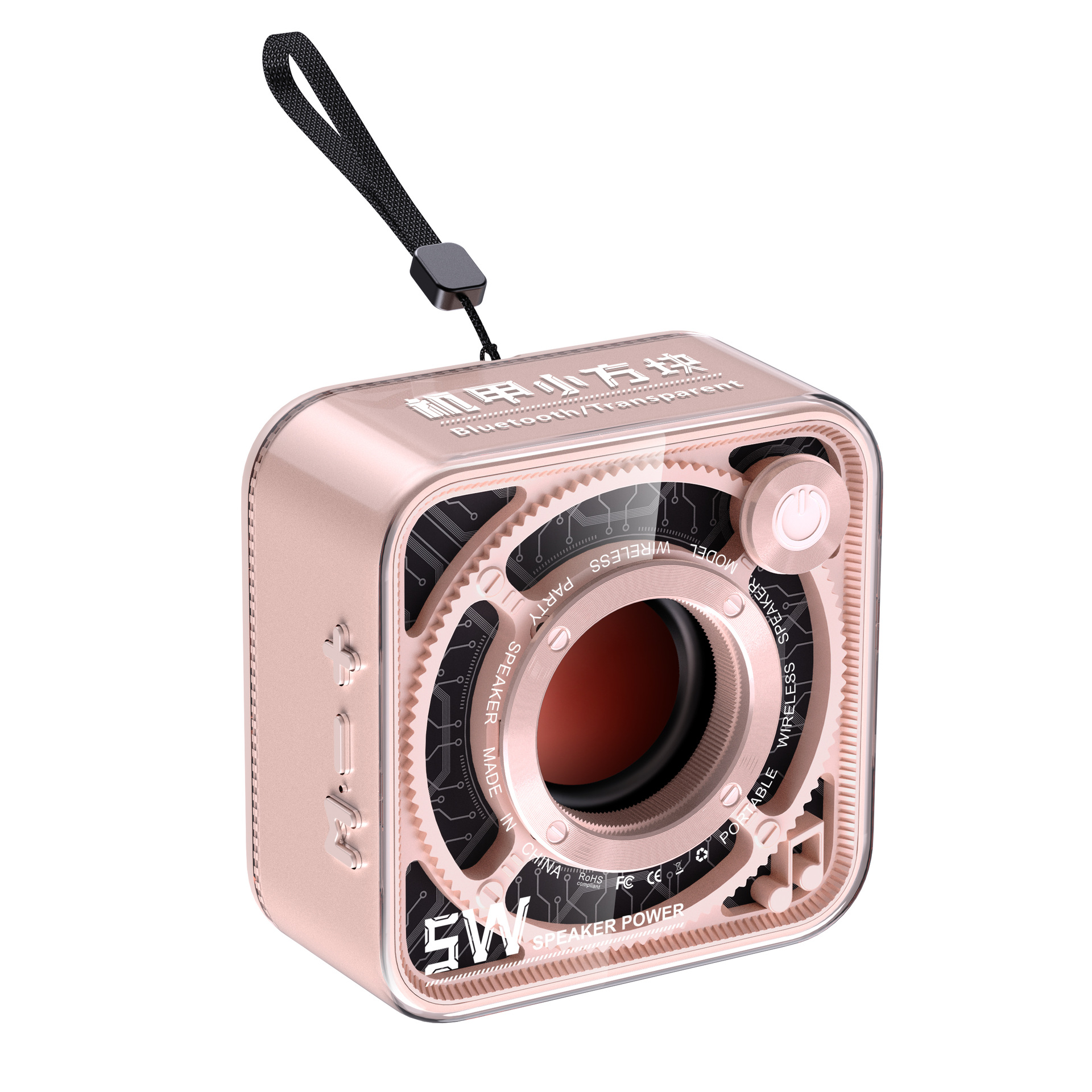 New transparent mecha small steel cannon Bluetooth speaker, outdoor home portable card-inserting subwoofer mini audio system pic 23
