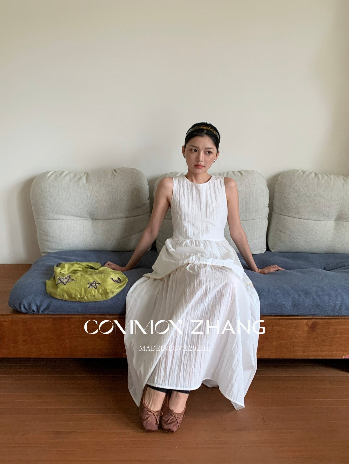 CZ ZHANG Summer Korean version anti-aging button patchwork round-neck sleeveless vest dress B26797 pic 10