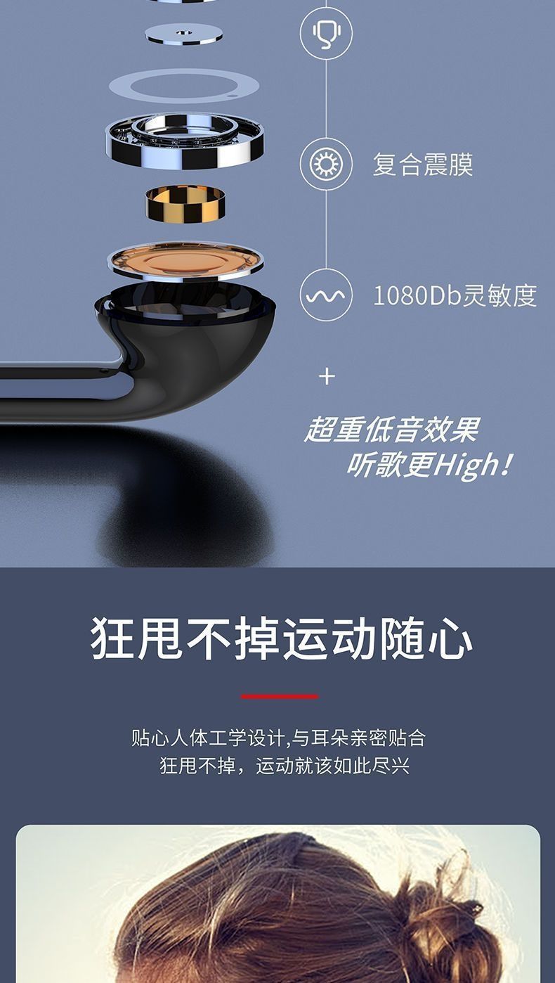 新款无线蓝牙耳机LED数显运动超长续航耳机游戏电竞挂脖式通用详情8