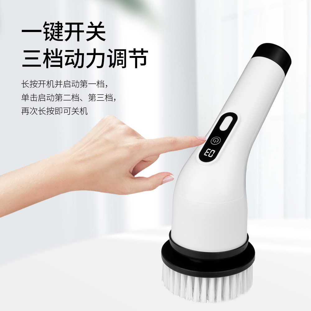 多功能手持无线清洁电动清洁刷家用跨境长杆带伸缩手柄洗地刷详情7
