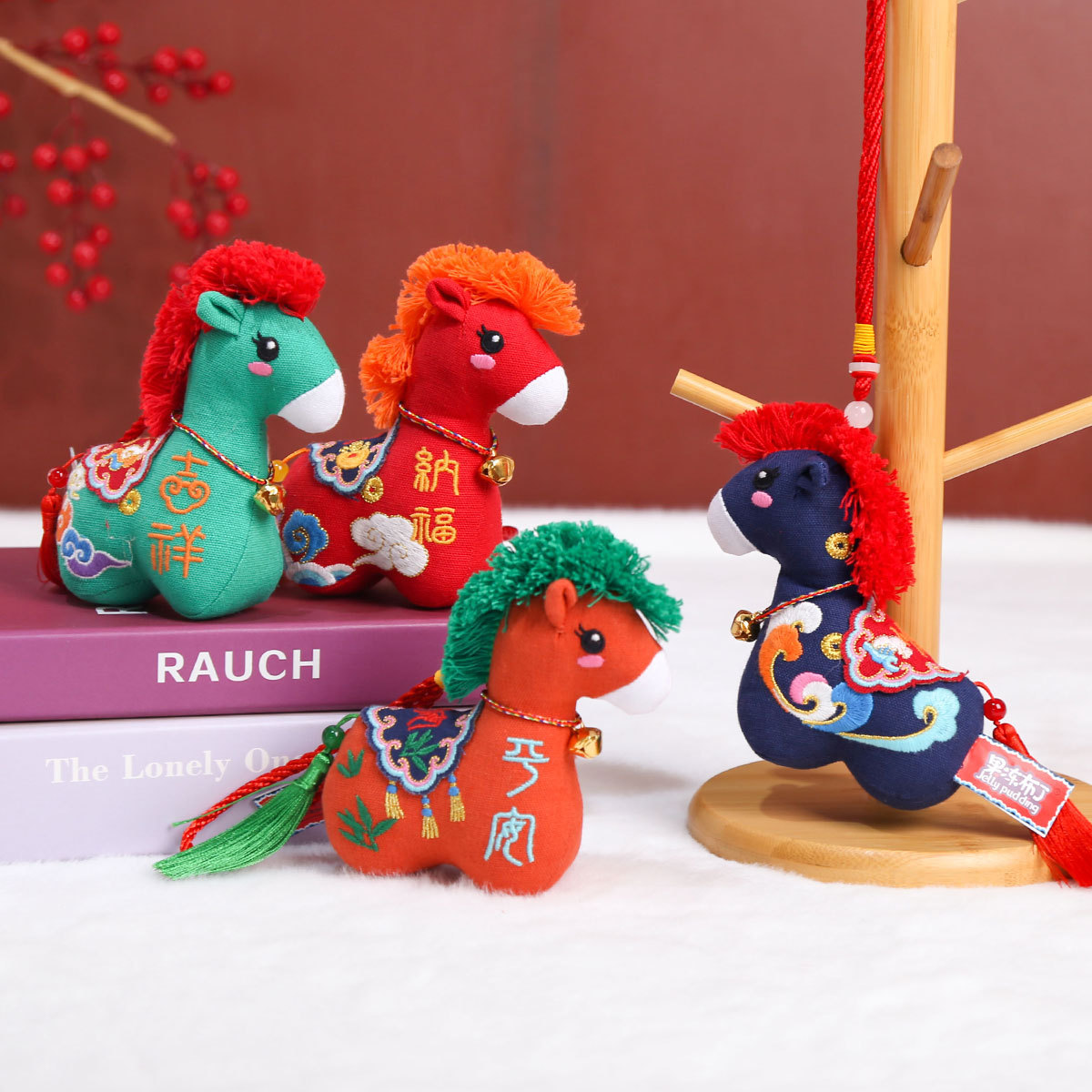 2026 Year of the Horse mascot figurine company Annual meeting souvenir, New Year zodiac doll gift, Chinese-style doll pendant pic 19