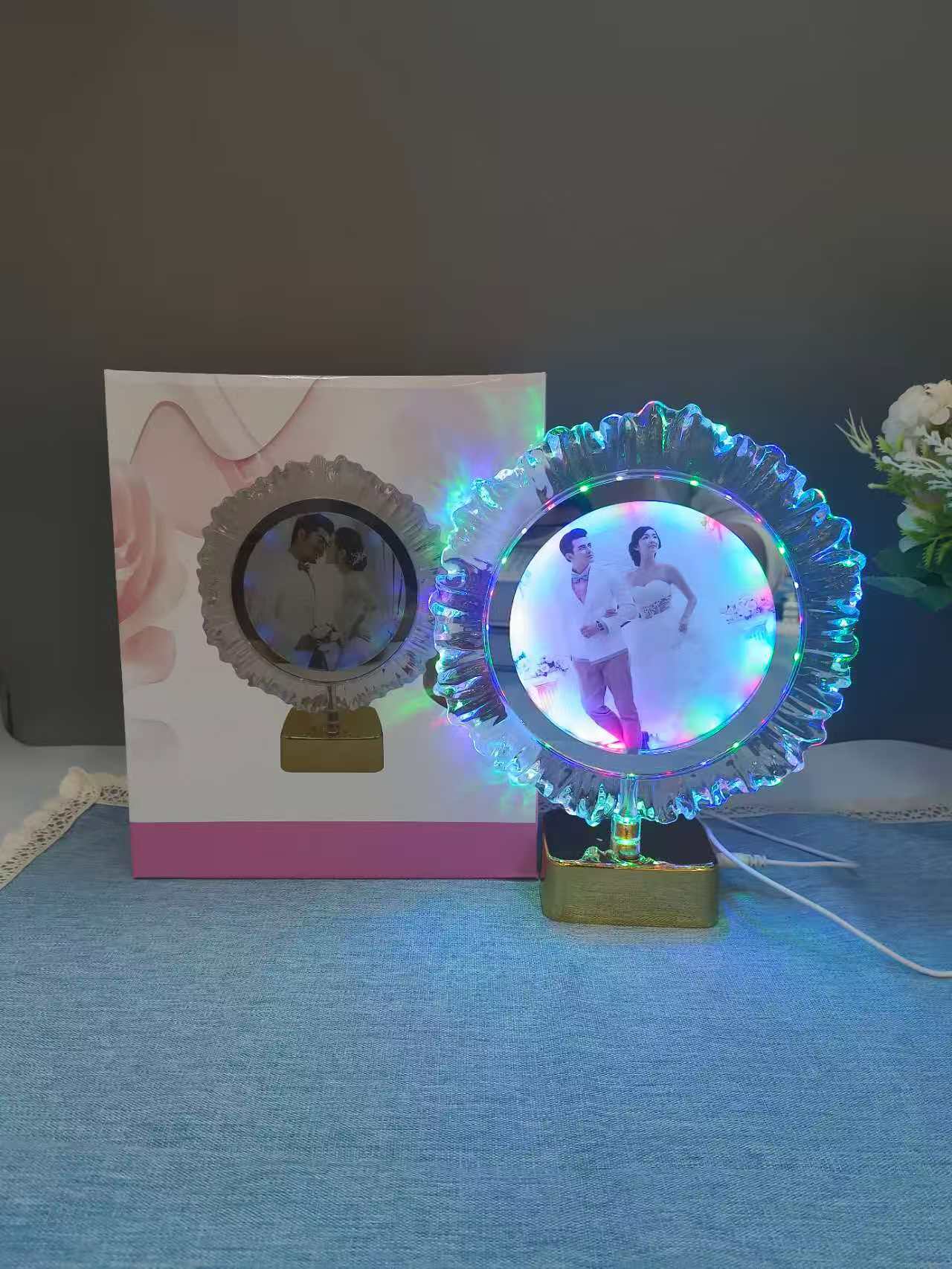 LED相框灯发光相框一灯两用会发光的智能相框 ins风桌面摆台跨境详情10