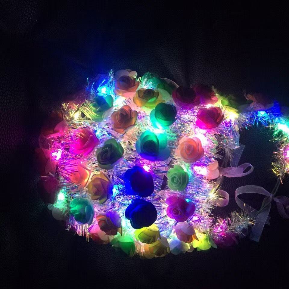 闪光金丝大花环花环发光玩具夜市玩具孙悟空帽气球闪光玩具详情12