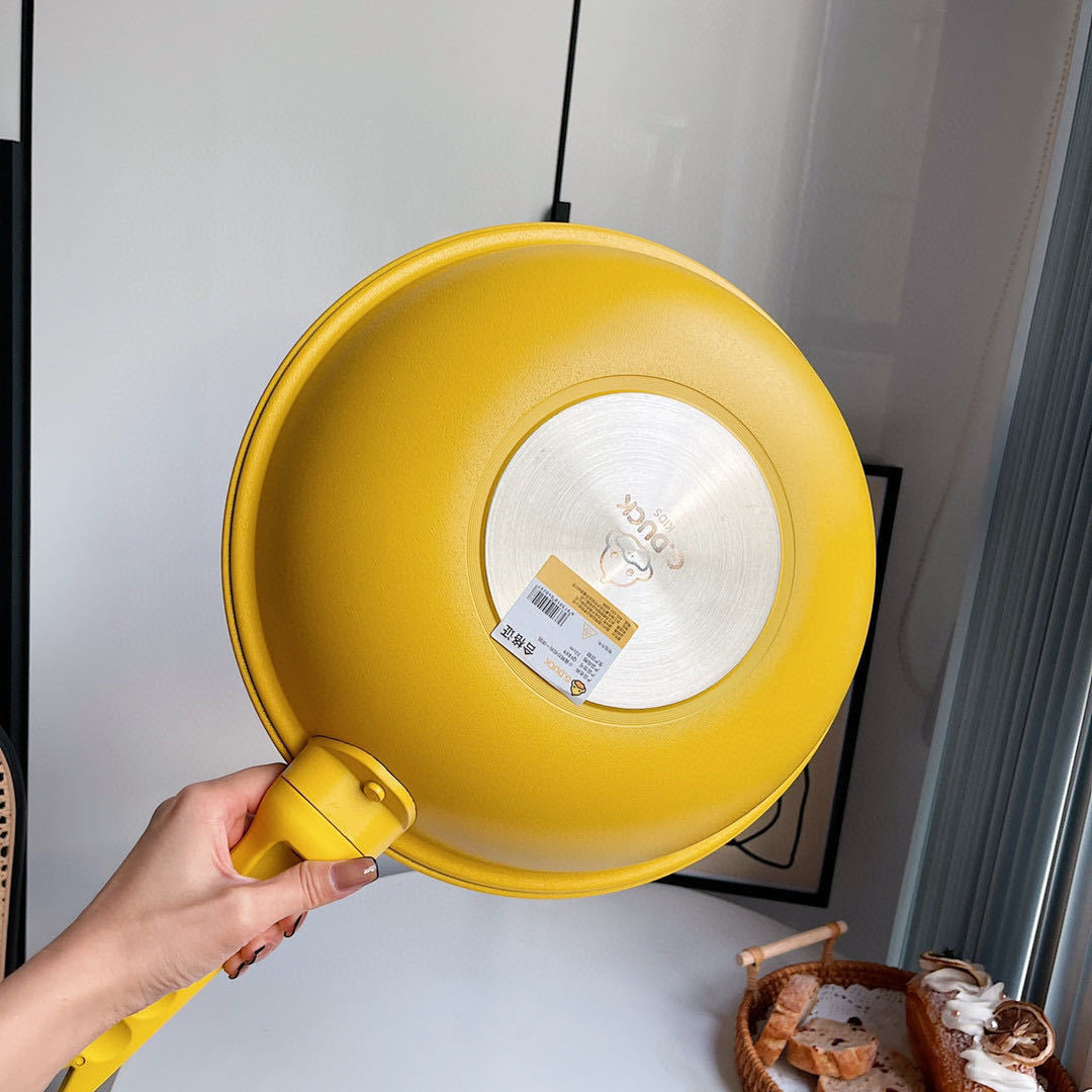 Premium yellow duck wok, non-stick wok gift cookware, tourmaline non-stick wok, Douyin and Xiaohongshu bestseller pic 16