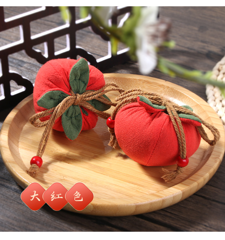 新款小柿子香包柿柿如意景区纪念品福袋车载挂饰小礼品香囊空袋详情7