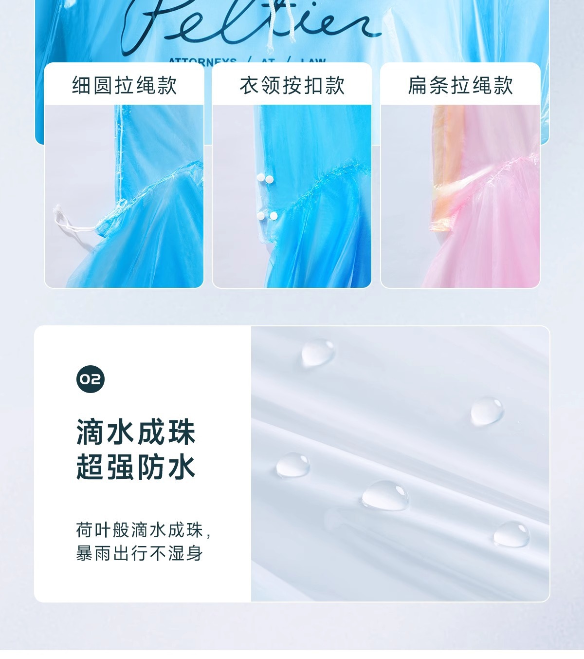 一次性雨衣便携加厚款卡片包装成人儿童学生雨披景区旅游长款连体详情17