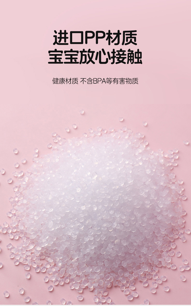 Baby bottles, anti-choking and shock-resistant PP bottles with handles and grips, wholesale of baby products, cross-border factory customization pic 3