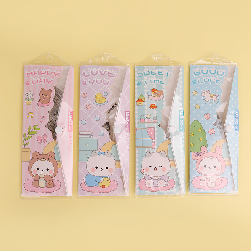 Cartoon ruler set, four-piece set for students, 20cm soft and straight ruler set, cute learning supplies for primary school students, stationery wholesale pic 11