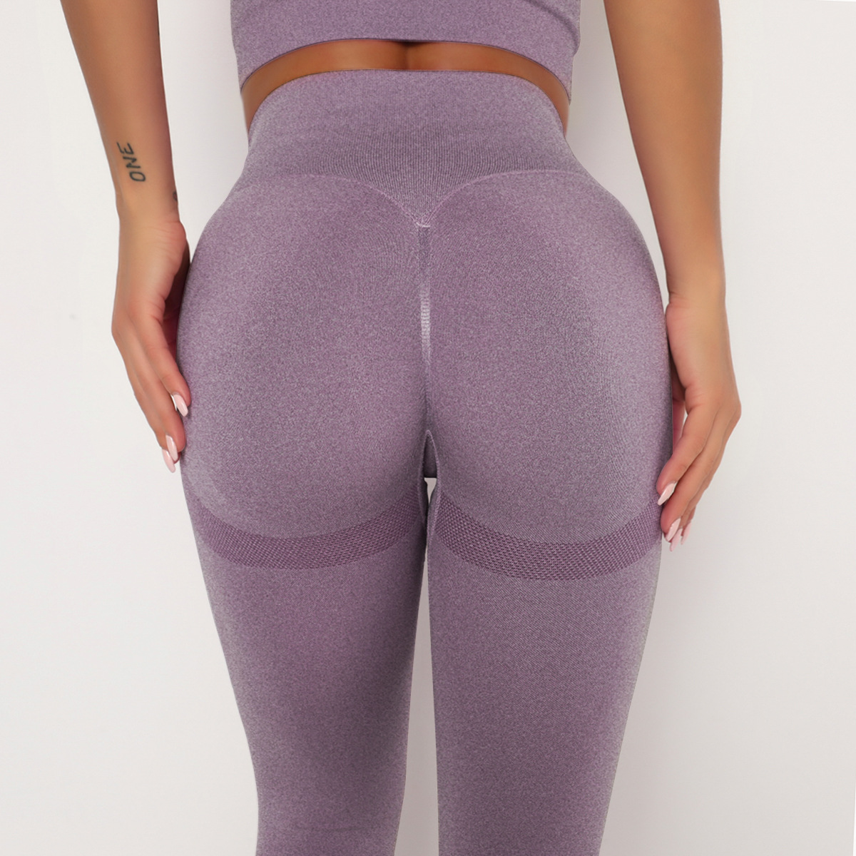 Peach internet-famous seamless yoga pants from Europe and America, breathable yoga wear for lifting buttocks, tight-fitting height waists, sports base fitness pants for women pic 109