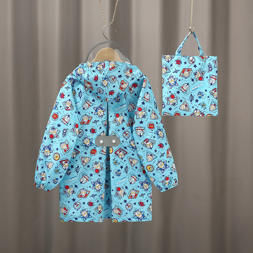 高品质库洛萌奥特儿童雨衣长款书包位大帽檐雨衣中小童雨披强防水详情28