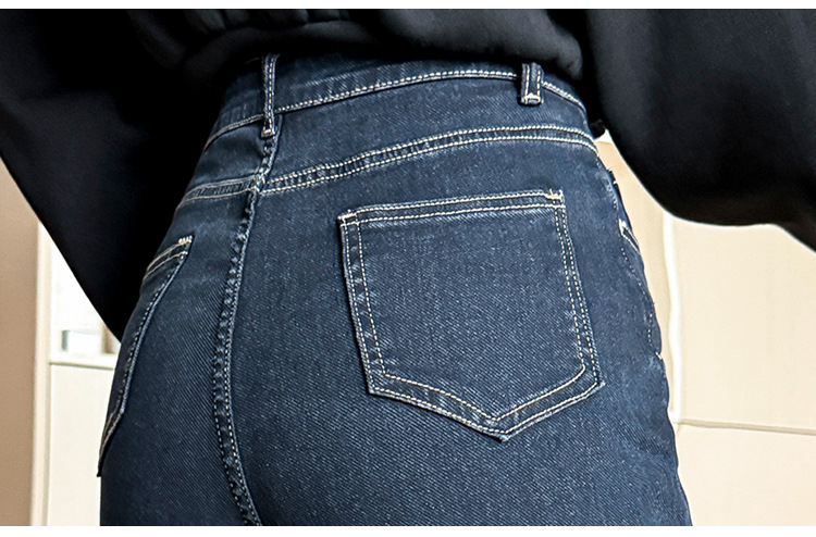 阔腿牛仔裤女春秋冬季2025年新款潮流显瘦宽松喇叭裤子女详情18