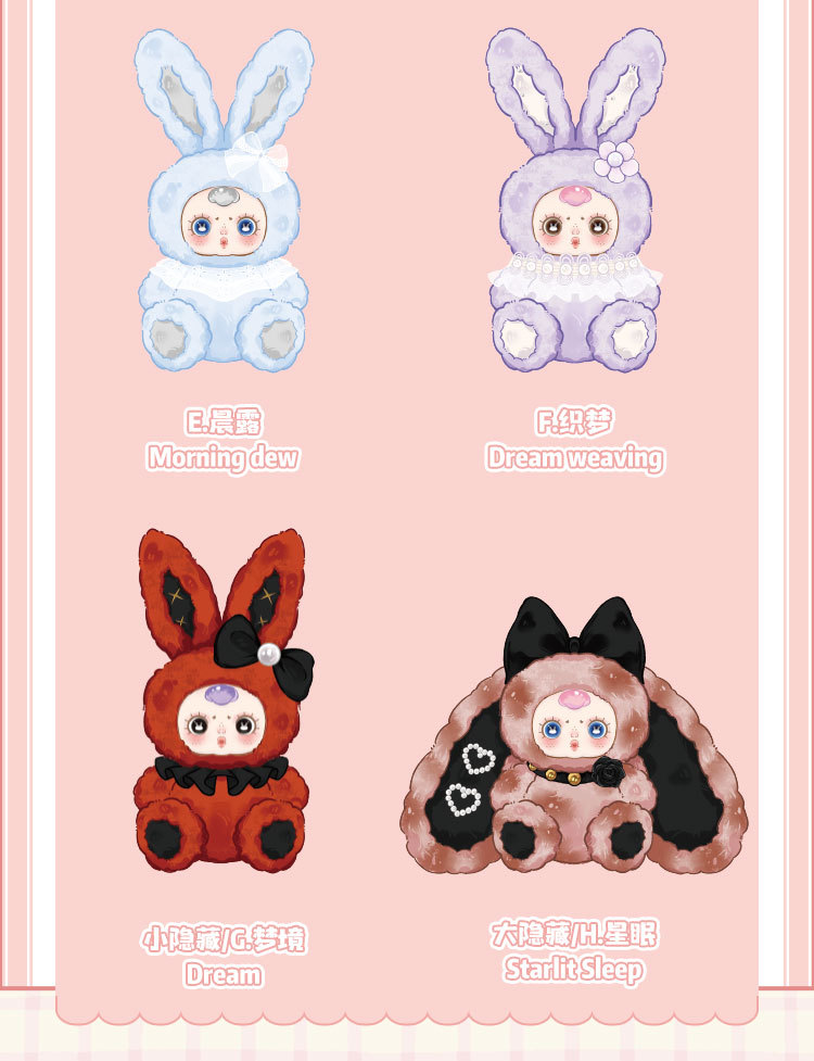 mm milk candy mini Rabbit plush blind box Backpack Pendant Pendant Cartoon cute doll toy gift Blind box wholesale pic 6