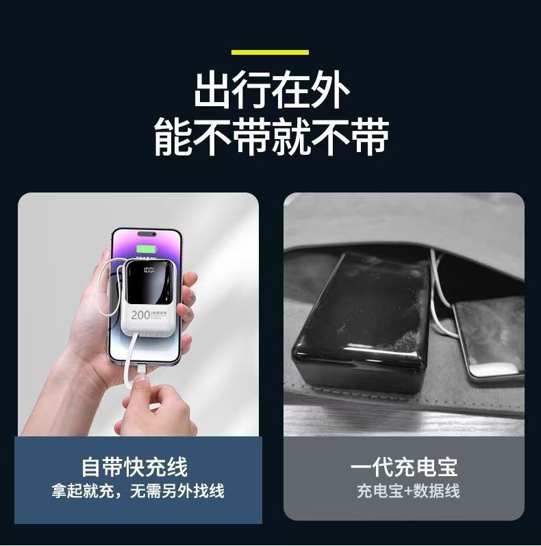 3c certified power bank, 120W fast charging, 20000 mah mobile power bank, LOGO gift customization, super large capacity pic 3