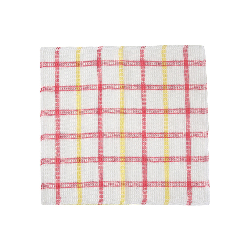 跨境双面格子洗碗布 家政常用厨房用品清洁抹布 耐用格纹清洁布详情13