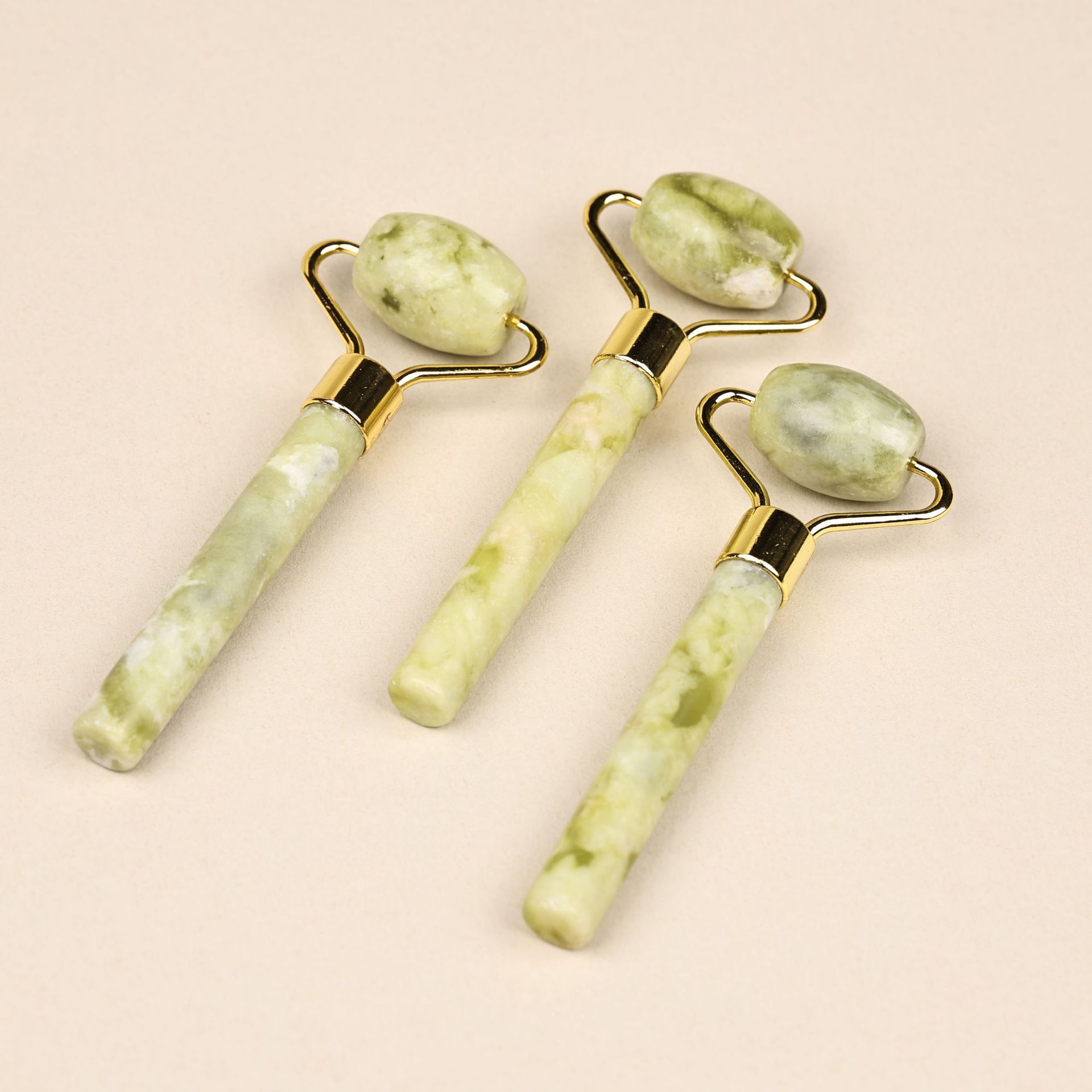 厂家直供天然岫玉美容器单头玉石按摩滚轮脸部面部眼部玉推岫岩玉详情12