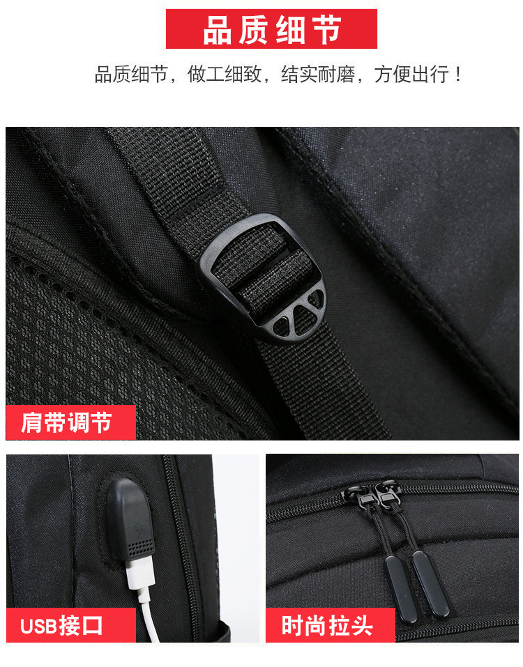 Wholesale 2023 New business double backpack, wear-resistant, water-repellent, large-capacity travel computer bag, casual, fashionable and simple pic 10