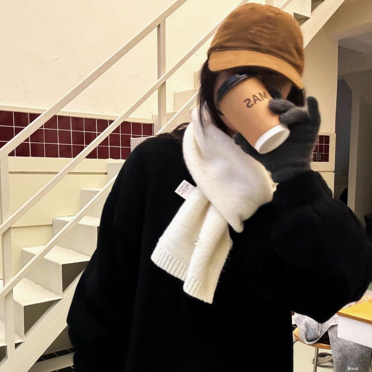 Solid-color wool blend scarf for women, autumn and winter, knitted woolen, warm, Korean-style, versatile, fashionable, fresh and sweet neck pic 25