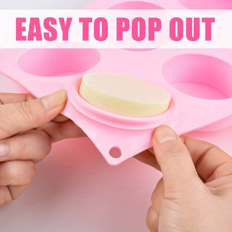 6连小圆柱硅胶蛋糕模 冷制皂模巧克力模 家用手工皂工具 松饼模具详情2